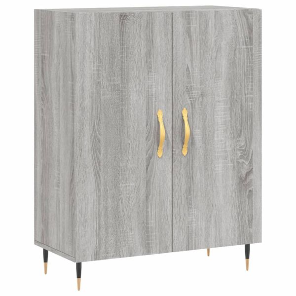 vidaXL Sideboard Grey Sonoma 69.5x34x90 cm Engineered Wood