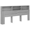 vidaXL Headboard Cabinet Grey Sonoma 220x19x101.5 cm