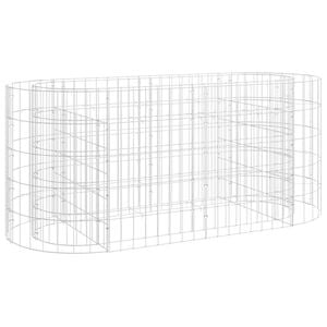 vidaXL Gabion Raised Bed | Silver | Galvanised iron | 120x50x50 cm
