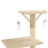 vidaXL Cat Tree with Sisal Scratching Posts 138 cm Beige