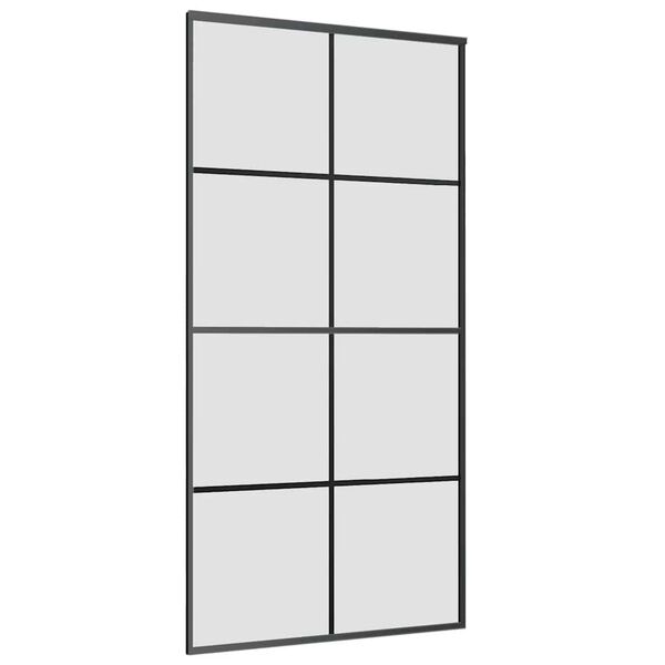 vidaXL Sliding Door with Hardware Set 102,5x205 cm ESG Glass&Aluminium