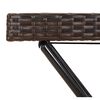 vidaXL Folding Tray Table Brown 65x40x75 cm Poly Rattan