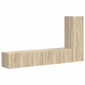 vidaXL TV Cabinet Set 3 pcs Sonoma Oak Engineered Wood