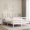 vidaXL Bed Frame without Mattress White 120x200 cm Solid Wood