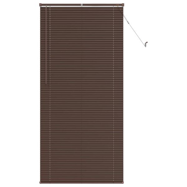 vidaXL Venetian Blind Manual Dark Brown with Pattern 213 x 70 cm PVC