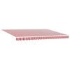 vidaXL Awning Striped Red and white 4.5 x 3.5 m Polyester and metal