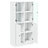 vidaXL Highboard with Doors White 68x37x142 cm Engineered Wood