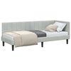 vidaXL Corner Bed Frame Light Grey 80 cm x 200 cm Velvet