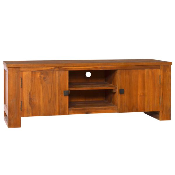 vidaXL TV Cabinet 110x30x40 cm Solid Teak Wood
