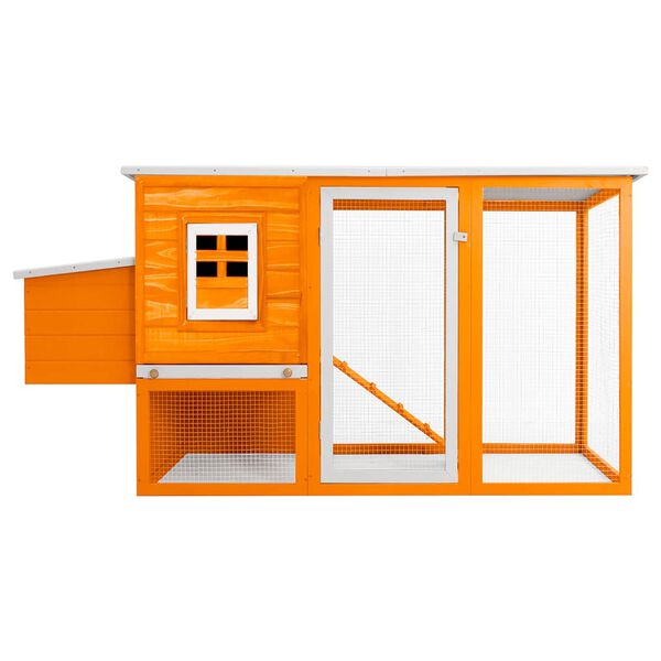 vidaXL Outdoor Chicken Cage Hen House with 1 Egg Cage Wood