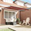 vidaXL Retractable Awning Retractable Orange and Brown 300 x 250 cm