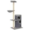 vidaXL Cat Tree with Sisal Scratching Posts Grey 148 cm