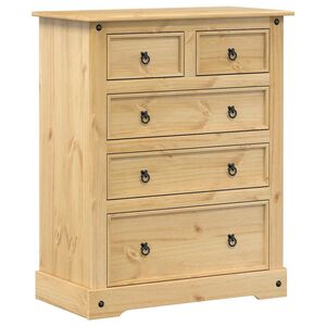 vidaXL Chest of Drawers "Corona" 92x48x114 cm Solid Wood Pine