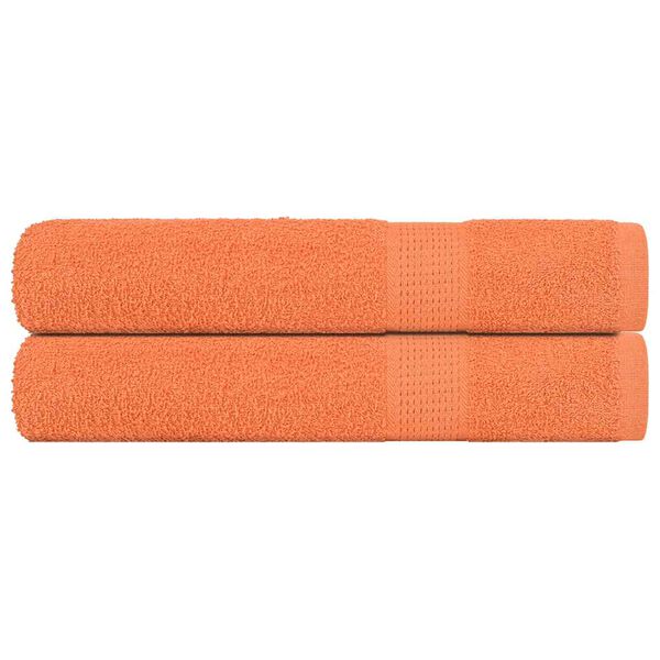 vidaXL Sauna Towels 2 pcs "FROGN" Orange 80x200 cm 100% Cotton