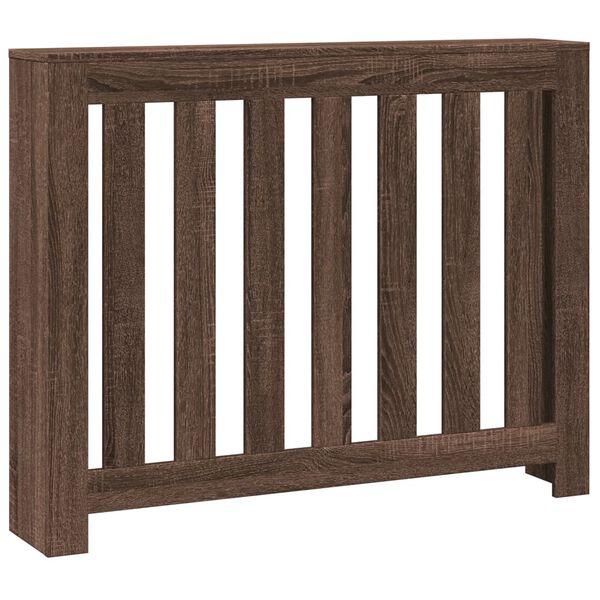 vidaXL Radiator Cover Brown Oak 104x20x82 cm Engineered Wood
