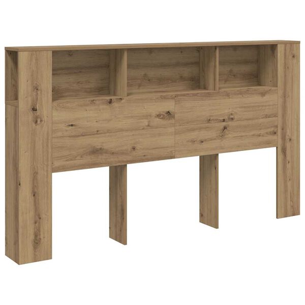 vidaXL Headboard Cabinet Artisian Oak 180x18.5x102.5 cm Engineered Wood