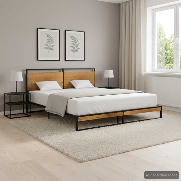 vidaXL Bed Frame without Mattress Metal 140x200 cm