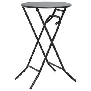 vidaXL Garden Table Folding Anthracite 50 x 50 x 72 cm Metal