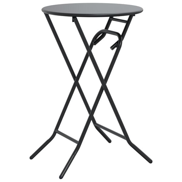 vidaXL Garden Table Folding Anthracite 50 x 50 x 72 cm Steel