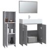 vidaXL 3 Piece Bathroom Furniture Set Grey Sonoma Engineered Wood