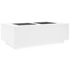 vidaXL Coffee Table with Infinity LED White 116x69x40 cm