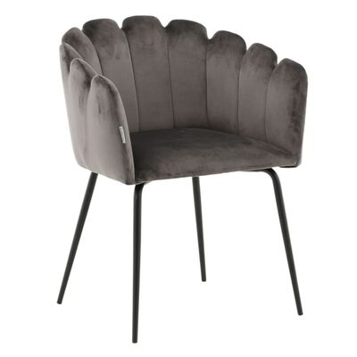 Venture Home Dining Chair Limhamn Velvet Black and Grey