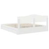 vidaXL Storage Bed with Headboard White 200 x 200 cm Engineered Wood
