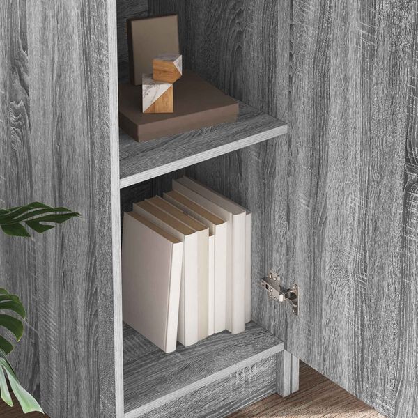 vidaXL Desk 2 pcs Grey Sonoma