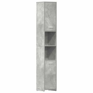 vidaXL Bathroom Cabinet Concrete Grey 30x30x183.5 cm Engineered Wood