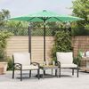vidaXL Garden Parasol with Steel Pole Green 268x268x226 cm