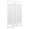 vidaXL 3-Panel Room Divider Cream 105x165 cm Fabric