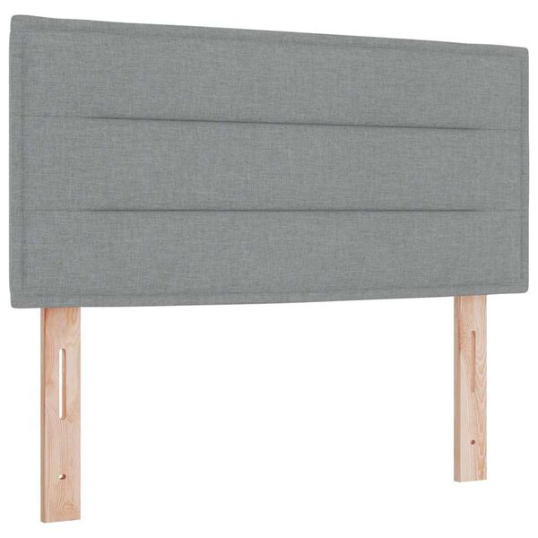 vidaXL Headboard with Headboard Light Grey 100 cm Faux Leather