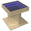 vidaXL Coffee Table with LED Sonoma Oak 50x50x45 cm Engineered Wood