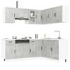 vidaXL 11 Piece Kitchen Cabinet Set Kalmar Concrete Grey Engineered Wood