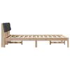 vidaXL Bed frame Brown and dark grey 135 x 190 cm Solid pine wood