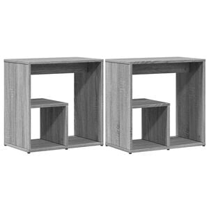 vidaXL Side Tables 2 pcs Grey Sonoma 50x30x50 cm Engineered Wood