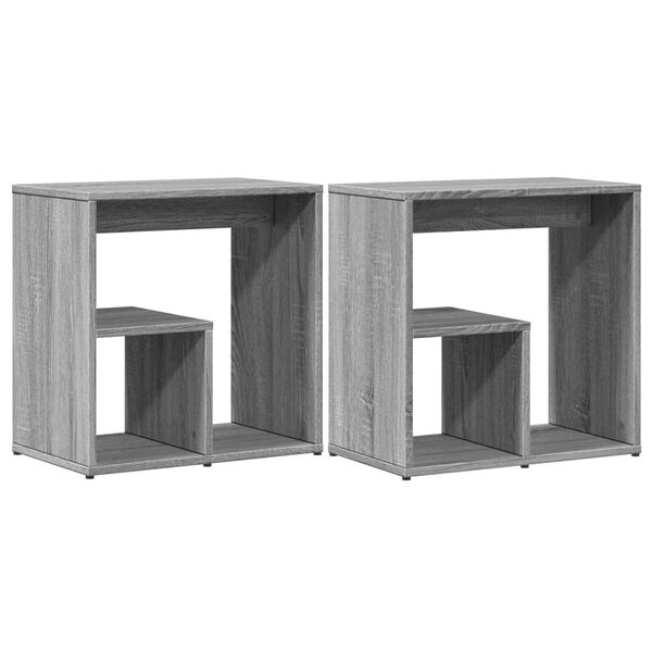 vidaXL Side Tables 2 pcs Grey Sonoma 50x30x50 cm Engineered Wood