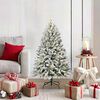 vidaXL Artificial Christmas Tree Green and White 120 cm PVC and Metal