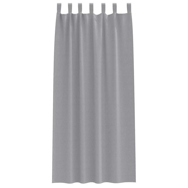 vidaXL Blackout Curtains with Rings 2 pcs Light Grey 260 x 140 cm