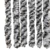 vidaXL Fly Curtain Grey and Black and White 100x230 cm Chenille