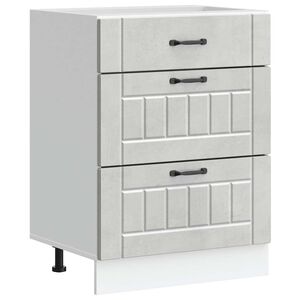 vidaXL Kitchen Base Cabinet Lucca Concrete Grey Engineered Wood