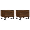 vidaXL Coffee Tables 2 pcs Brown Oak 50x50x40 cm Engineered Wood