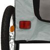 vidaXL Pet Bike Trailer Grey and Black 54.5 x 120 x 161 cm