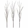 vidaXL LED Copper Branch Christmas Decoration 3 pcs Brown 62 cm Steel