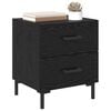 vidaXL Bedside Cabinet Black Oak 40 x 35 x 47.5 cm Engineered Wood