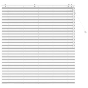 vidaXL Venetian Blind White 155 x 160 cm 35 mm Solid Paulownia Wood