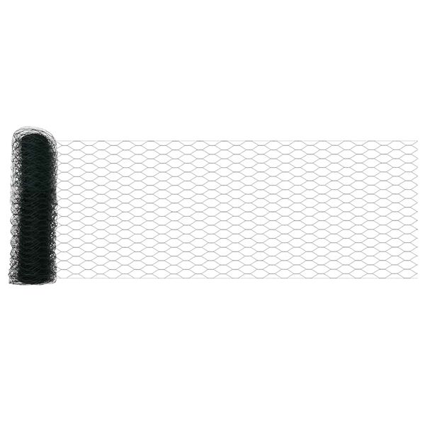 vidaXL Hexagon Fence Green 0.4 x 25 m Steel