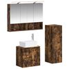 vidaXL Bathroom Furniture Set 4 pcs Smoked Oak