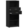 vidaXL Highboard Black 50x42.5x124 cm Engineered Wood
