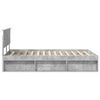 vidaXL Bed Frame Concerte Grey 135 x 190 cm Engineered wood